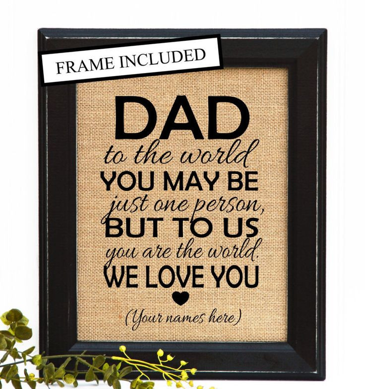 Best Gifts For Dads Birthday
 Dad Birthday Gift Father Gift FRAMED Burlap Print DAD