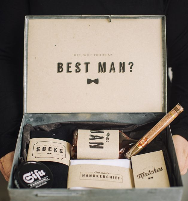 Best Man Gift Ideas
 DIY "will you be my best man" box with free printables