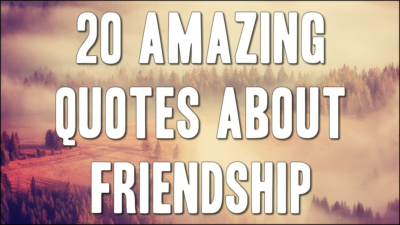 Best Quotes For Friendships
 20 Amazing Quotes About Friendship That Will Touch Your