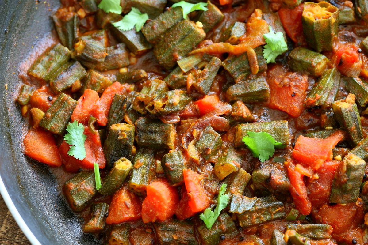 Bhindi Recipes Indian
 Bhindi Masala Recipe Okra in ion tomato Curry Vegan