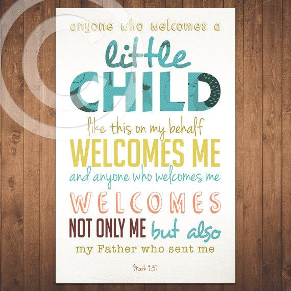 Bible Quotes For Kids
 Items similar to Mark Bible Verse Scripture Baby