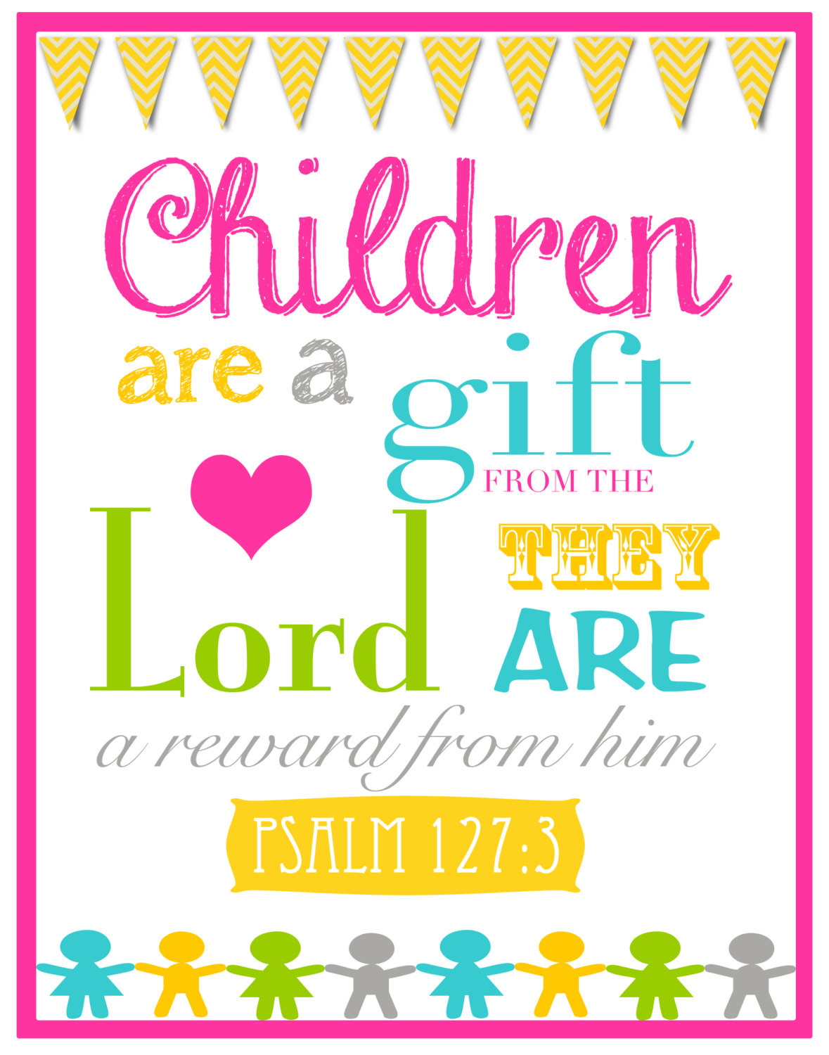 Bible Quotes For Kids
 Children Are A Gift From God Bible Verse Wall Art by