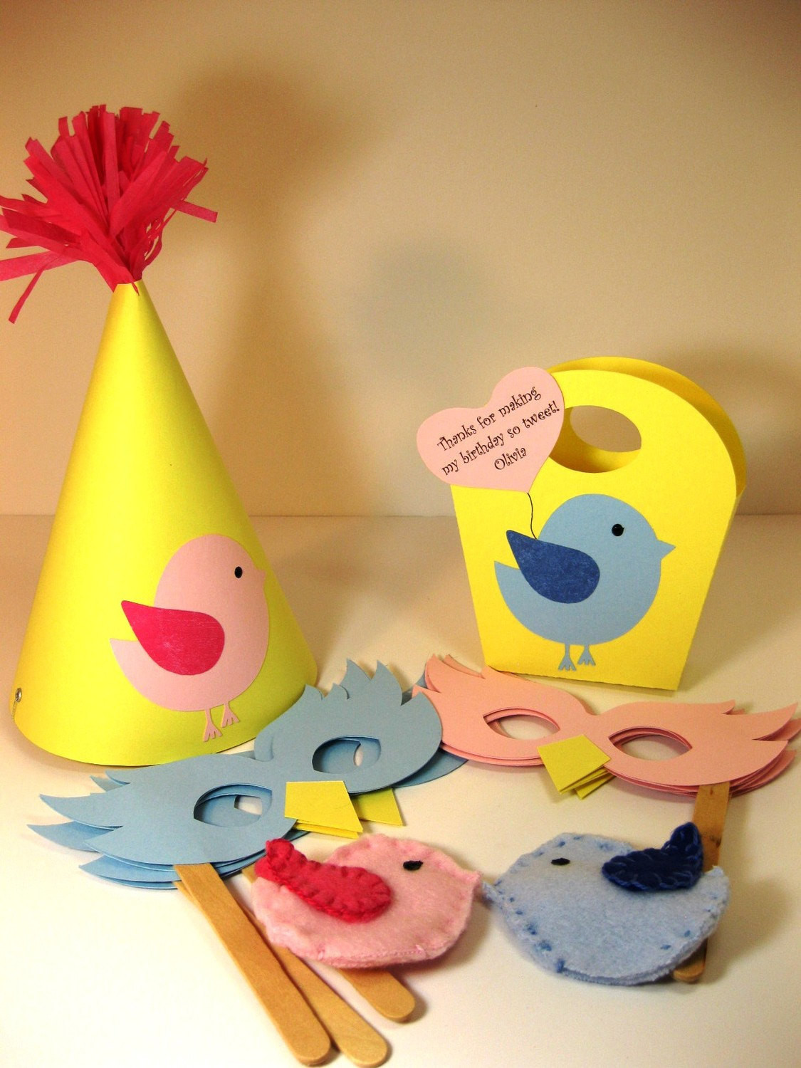 Bird Birthday Party
 Baby Bird Theme Birthday Party Kit by QueenBeeInspirations