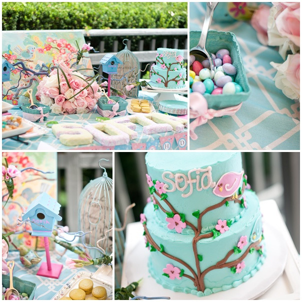 Bird Birthday Party
 Cherry Blossom and Birds Themed First Birthday Party