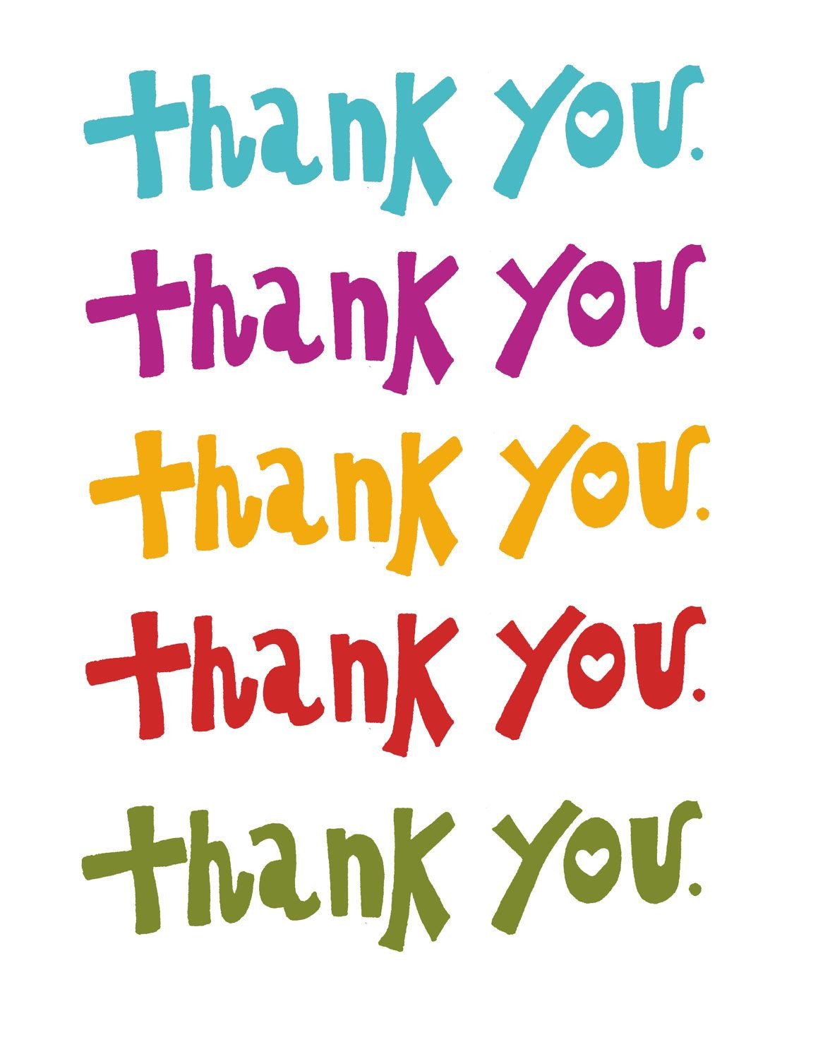 Birthday Appreciation Quotes
 Thank You card 4 1 2 x 5 1 2 rainbow colors by