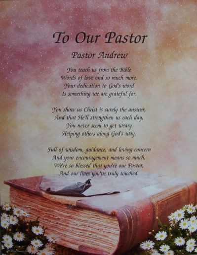 Birthday Appreciation Quotes
 inspirational poems for pastor anniversary Yahoo Search