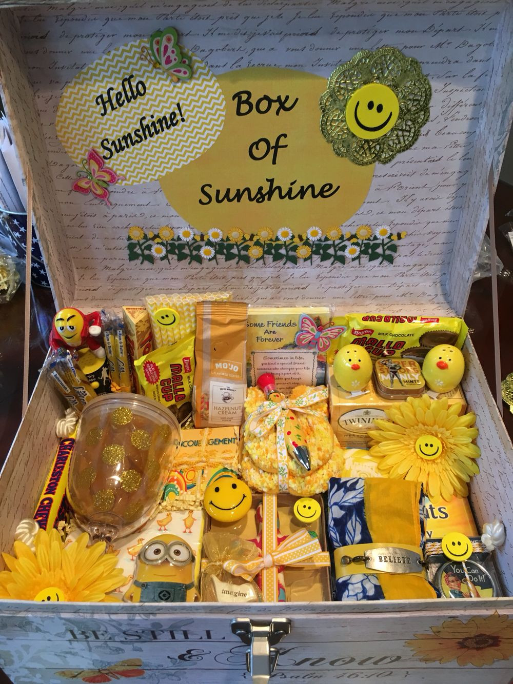 Birthday Box Gift Ideas
 Box of Sunshine …