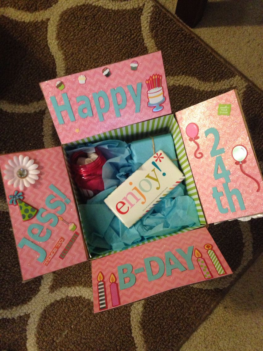 Birthday Box Gift Ideas
 Best friend birthday box Decorate the inside of the box