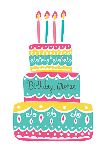 Birthday Cake Cards
 Birthday Cake Card Pack of 6 Jessica Hogarth Designs