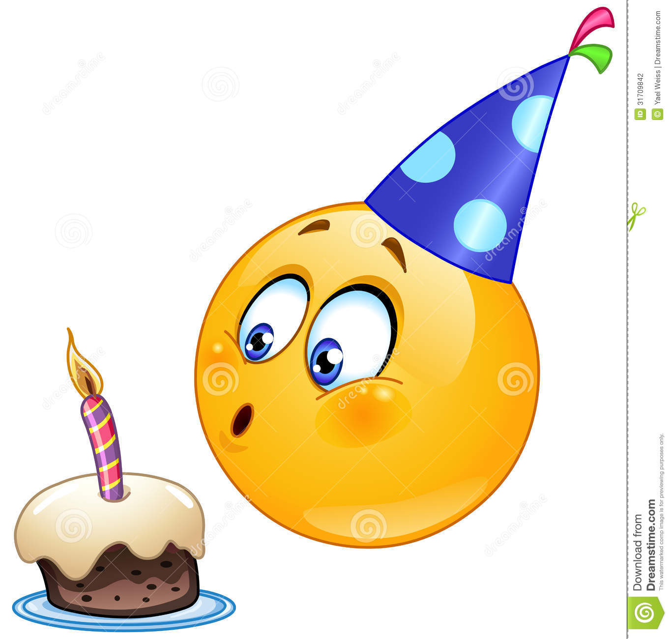 Birthday Cake Emoticon
 Birthday Emoticon Stock graphy Image