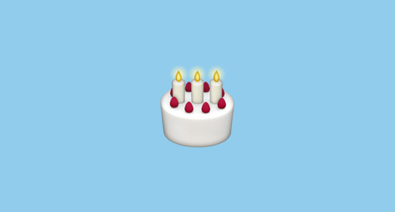 Birthday Cake Emoticon
 Birthday Cake Emoji on Apple iOS 10 3