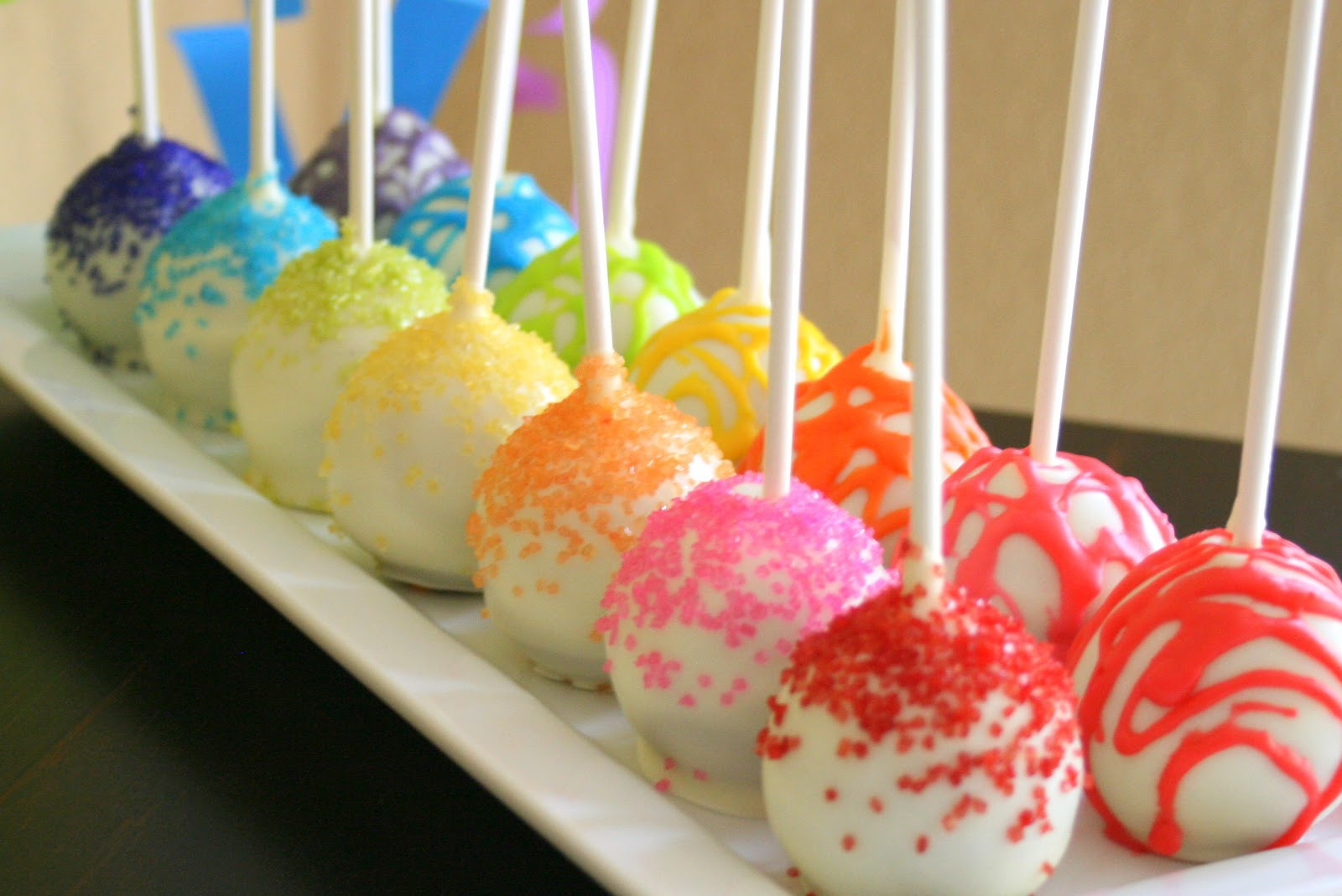 Birthday Cake Pops Recipe
 Bunches and Bits Rainbow Spa Birthday