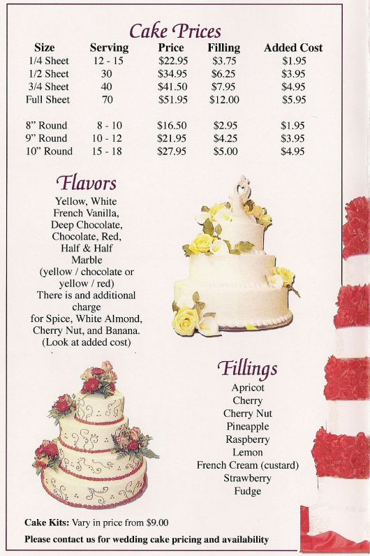 Birthday Cake Prices
 Pin by Sharon McKinney on Business in 2019