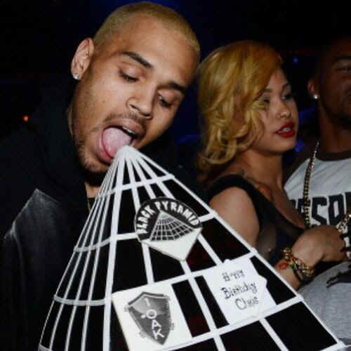 Birthday Cake Rihanna Chris Brown
 Chris Brown Clowns Rihanna At Another Birthday Party And