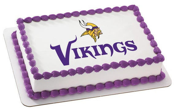 Birthday Cakes Minneapolis
 Minnesota Vikings NFL Football Edible Cake and by
