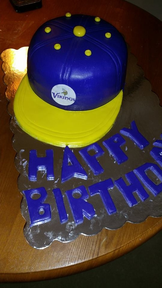 Birthday Cakes Minneapolis
 Minnesota Vikings Cap Cake CakeCentral