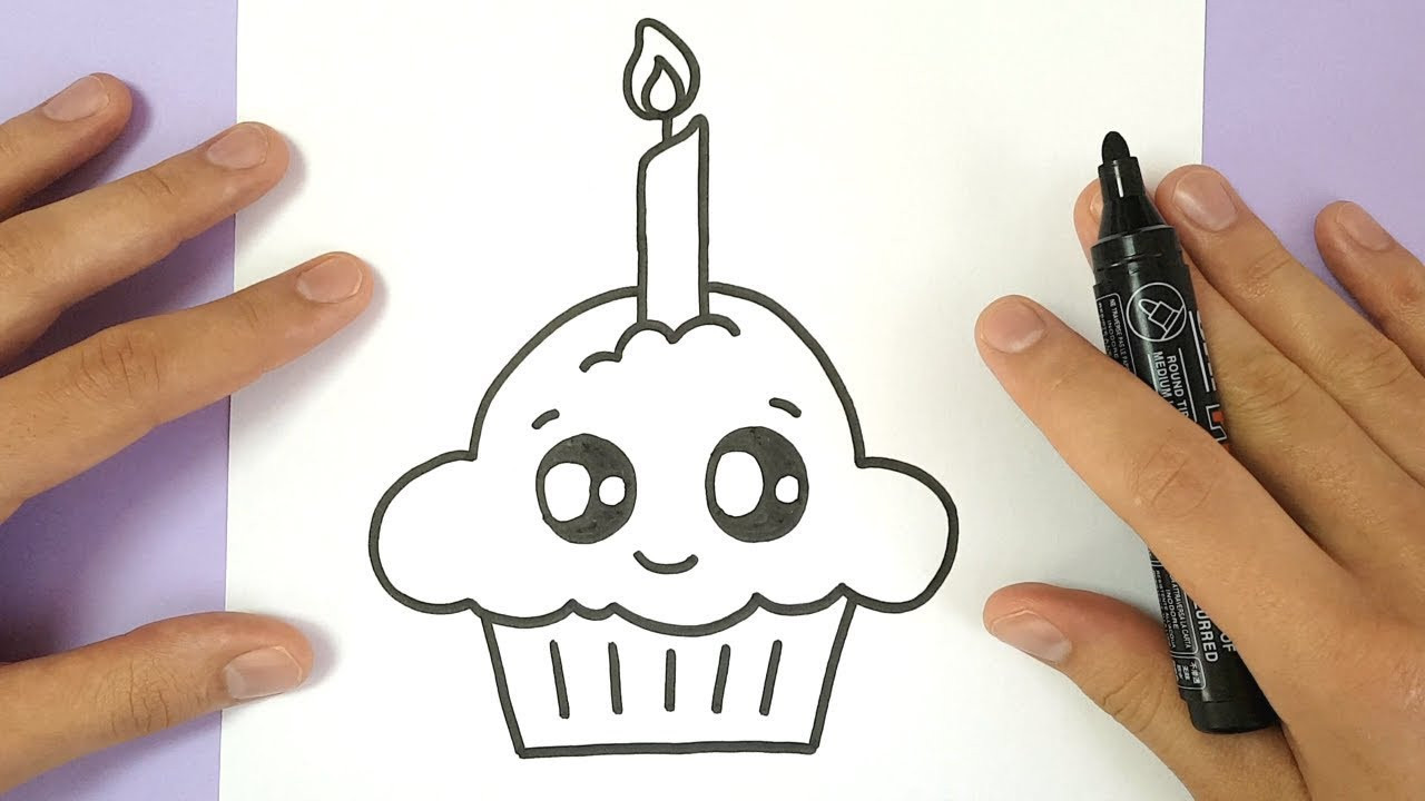 Birthday Card Drawings
 HOW TO DRAW A CUTE BIRTHDAY CUPCAKE