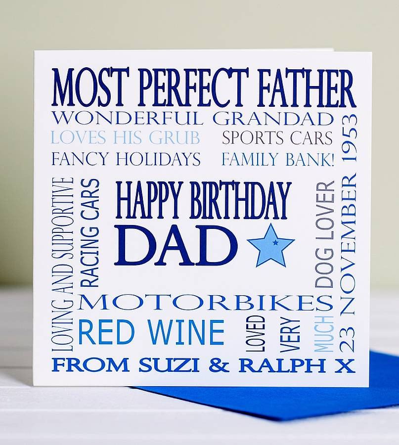 Birthday Card For Dad
 personalised dad birthday card by lisa marie designs