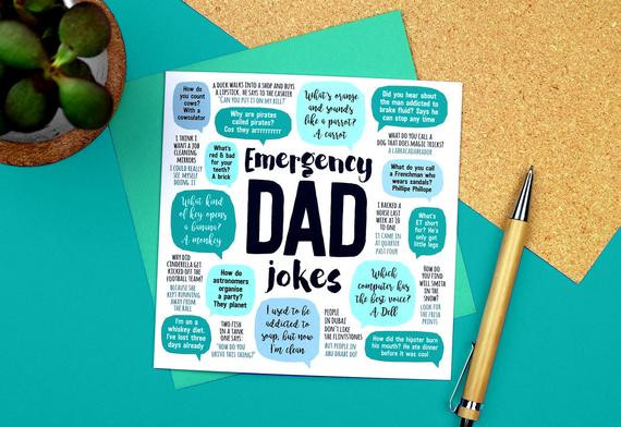 Birthday Card For Dad
 Emergency Dad Jokes Card Dad Birthday Card Funny Birthday