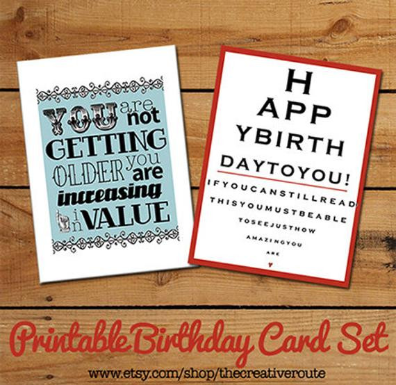 Birthday Card Quotes Funny
 Items similar to Printable Birthday Cards Funny Birthday