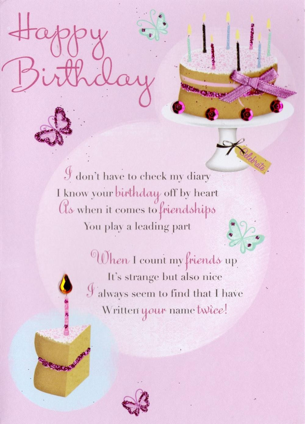 Birthday Cards For A Friend
 Friend Happy Birthday Greeting Card