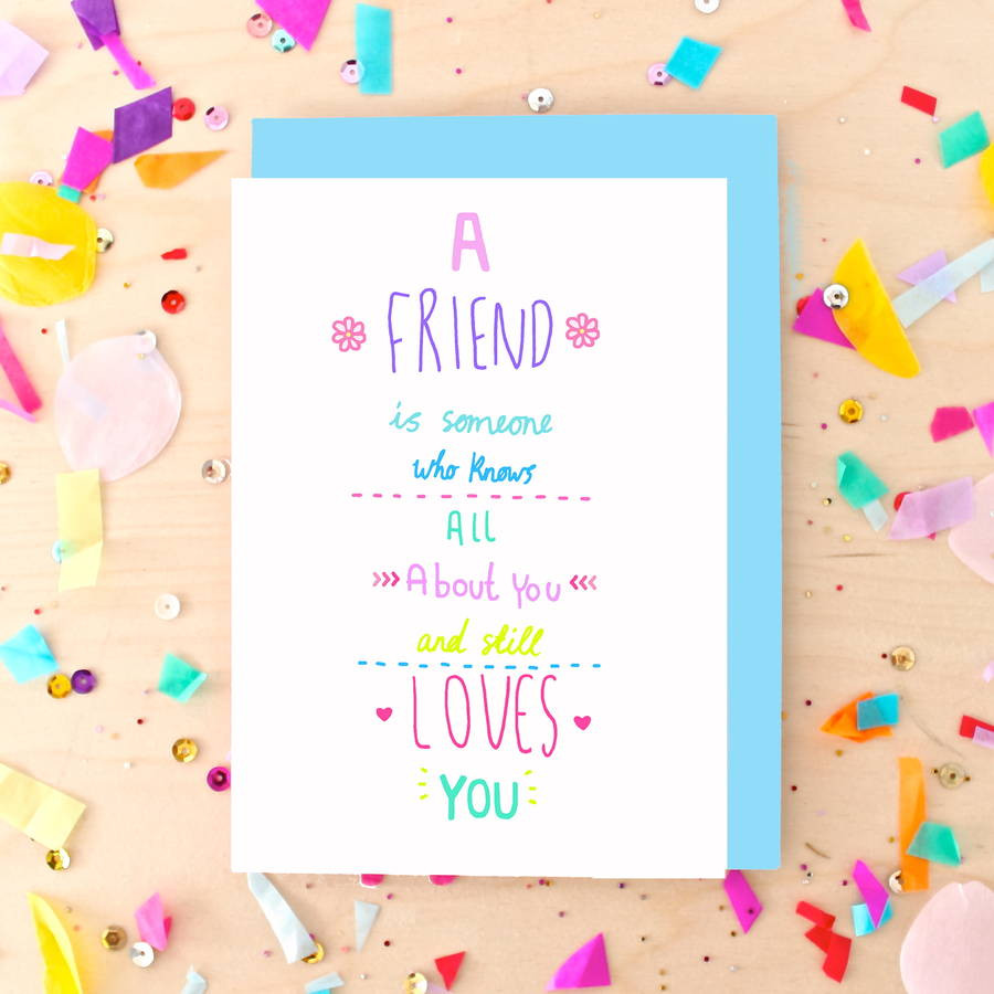 Birthday Cards For A Friend
 Friendship Quotes Greeting Card QuotesGram