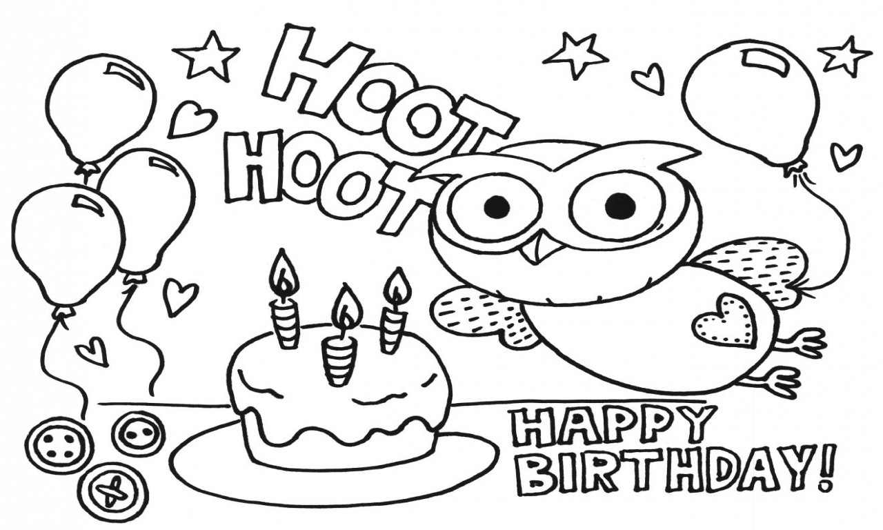 Birthday Coloring Pages For Adults
 Happy Birthday Drawing Cards at GetDrawings