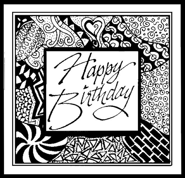 Birthday Coloring Pages For Adults
 Art Therapy coloring page Happy Birthday Happy Birthday 1