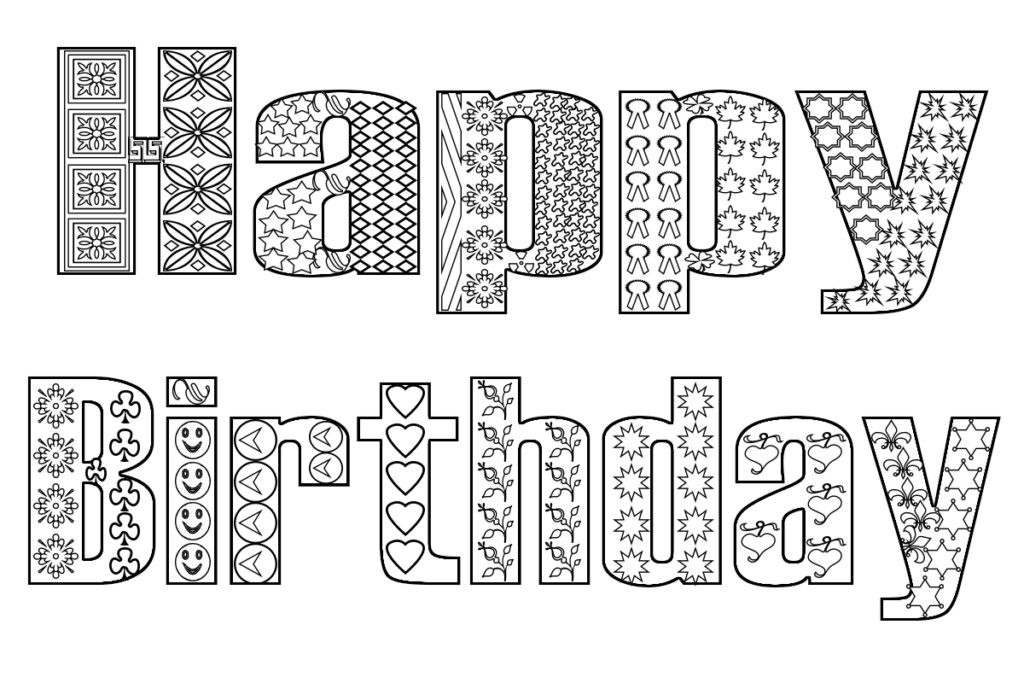 Birthday Coloring Pages For Adults
 Happy Birthday Coloring Pages For Adults Toddlers