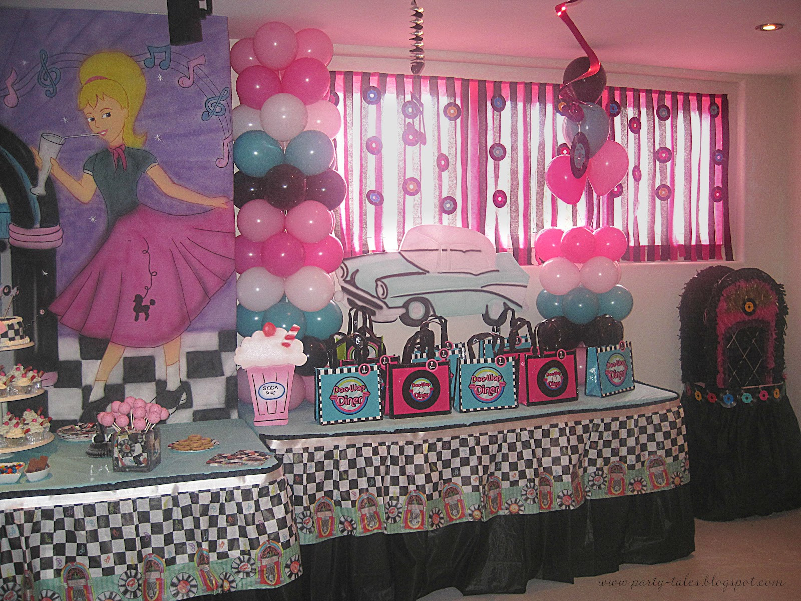 Birthday Decorations
 Party Tales Birthday Party 50 s Diner Sock Hop Party
