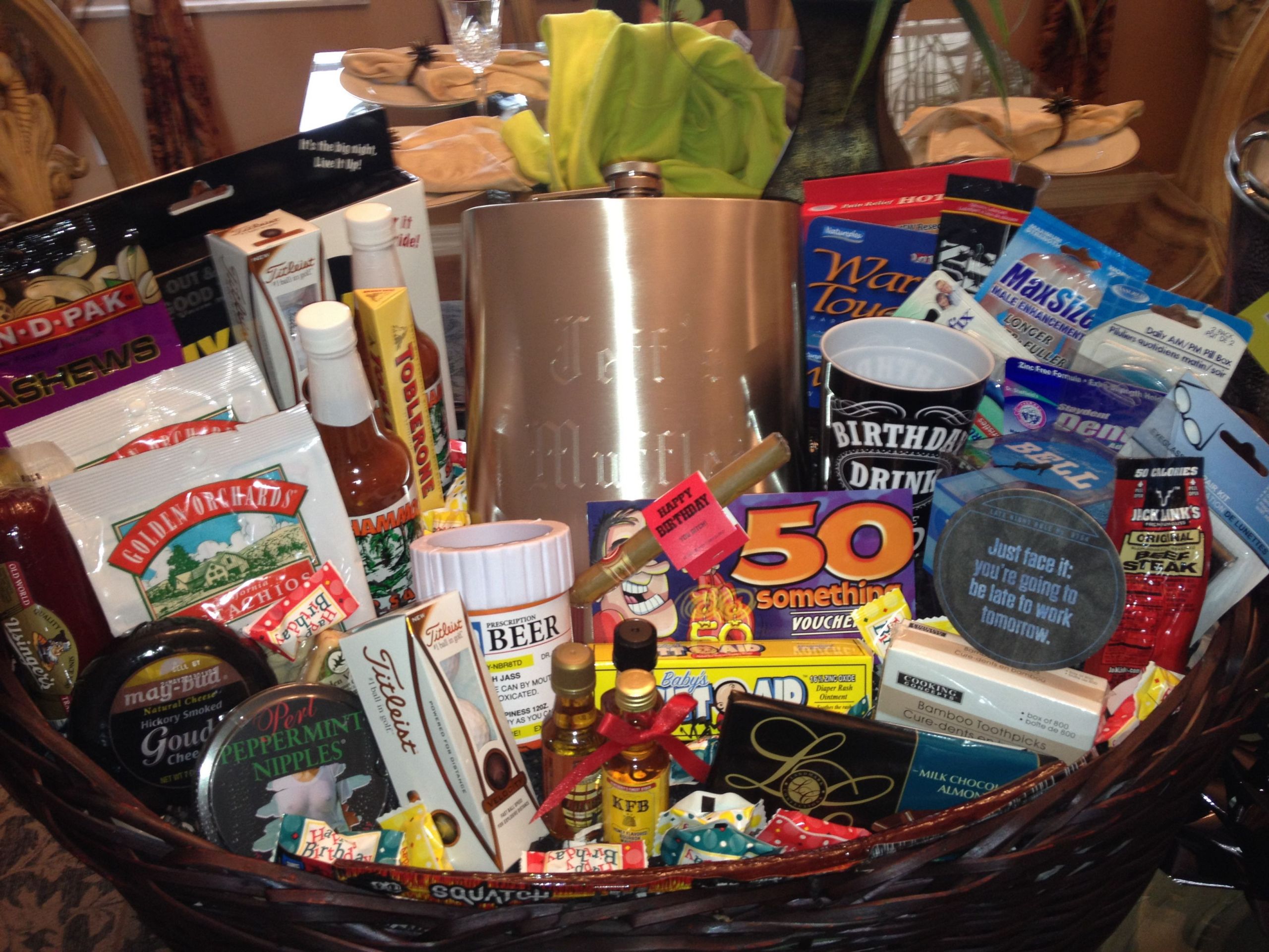 Birthday Gift Delivery For Him
 50th Birthday Gift Basket For Him