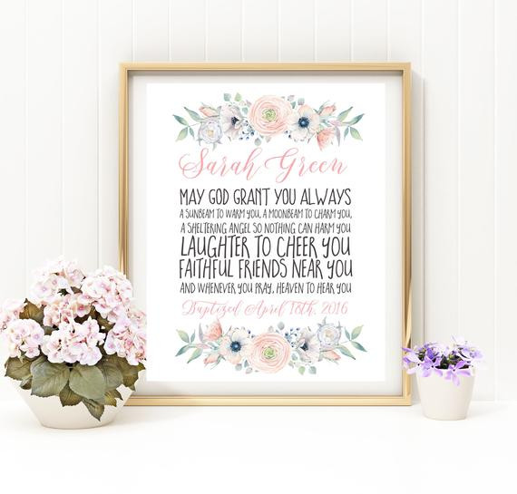 Birthday Gift Ideas For Godmother
 First Birthday t Godmother Baptism Gift Irish Blessing