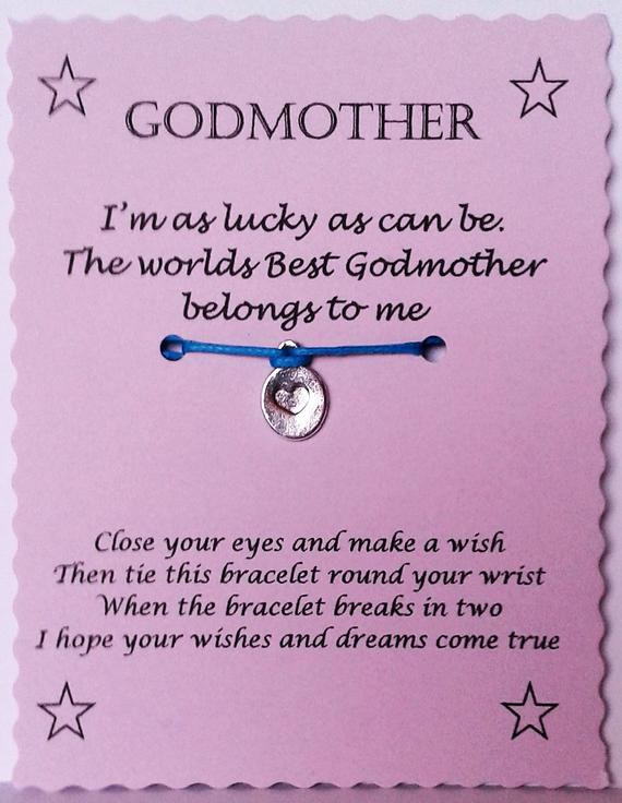 Birthday Gift Ideas For Godmother
 Godmother Gift Godmother Wish Bracelet Charm Bracelet