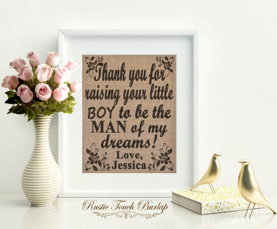 Birthday Gift Ideas For Mother In Law
 Mother in law birthday t Mother of the by RusticTouchBurlap
