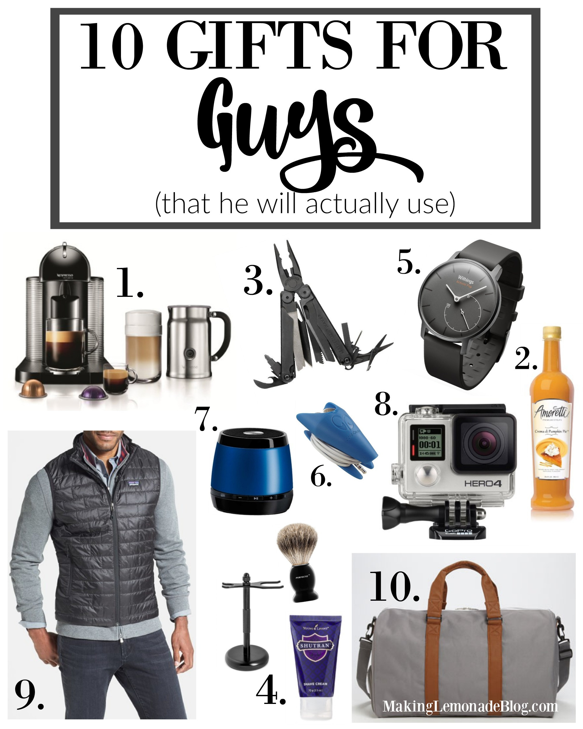 Birthday Gifts For Guys
 Ten Best Gifts for Guys That He ll Use