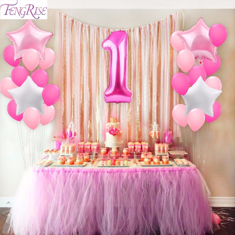 Birthday Girl Decorations
 Aliexpress Buy FENGRISE 25pcs 1st Birthday Balloons