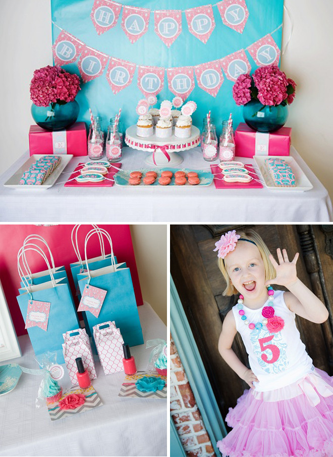 Birthday Girl Decorations
 Darling Spa Themed 5th Birthday Party