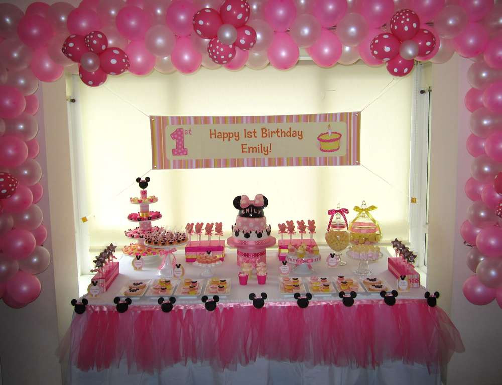 Birthday Girl Decorations
 Minnie Mouse Birthday Party Ideas 1 of 15