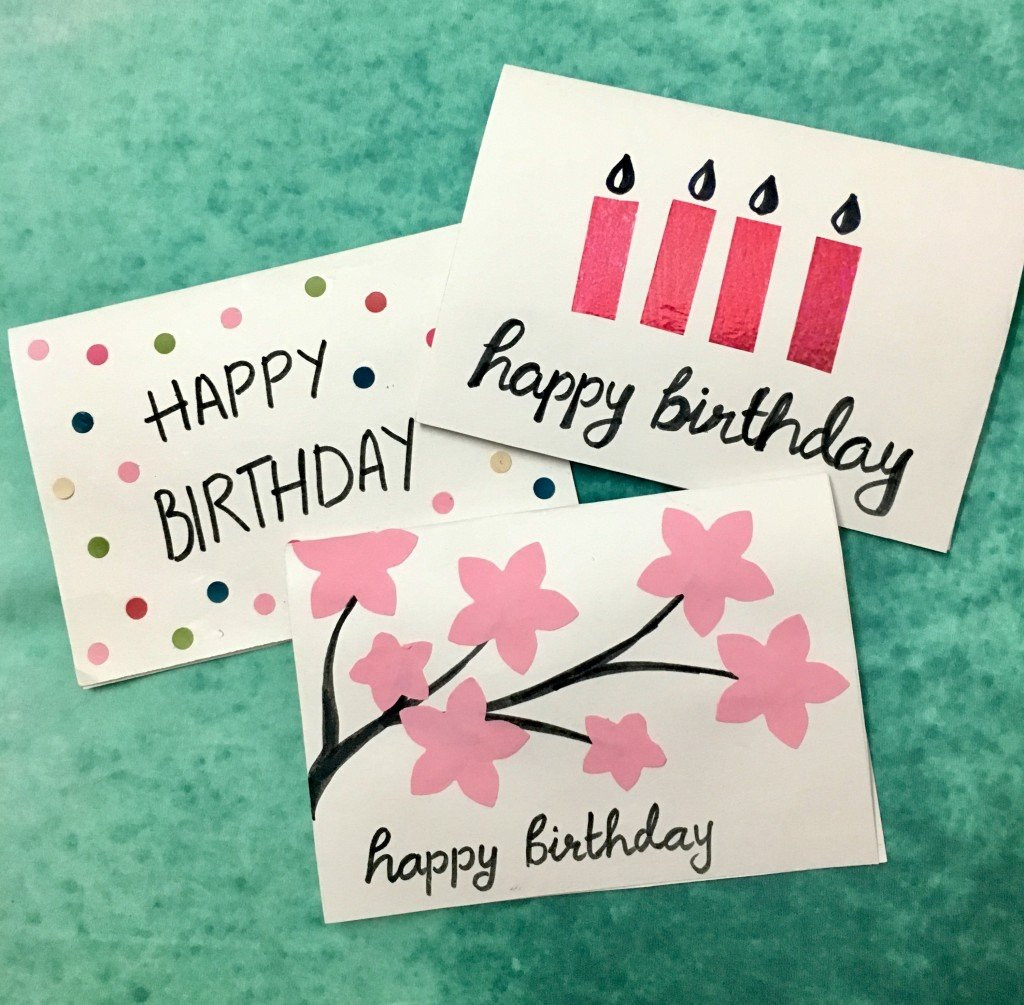 Birthday Greeting Cards
 3 Easy 5 Minute DIY Birthday Greeting Cards