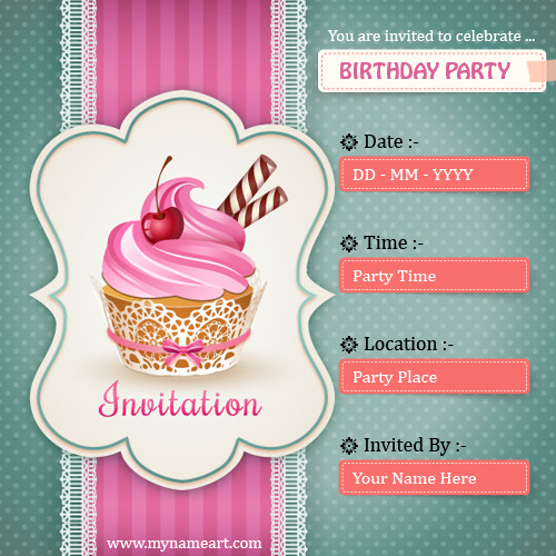 Birthday Invitation Maker Free
 Create Birthday Party Invitations Card line Free