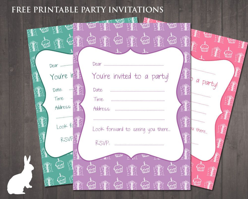 Birthday Invitation Maker Free
 3 FREE Printable Party Invitations – Cake and Presents