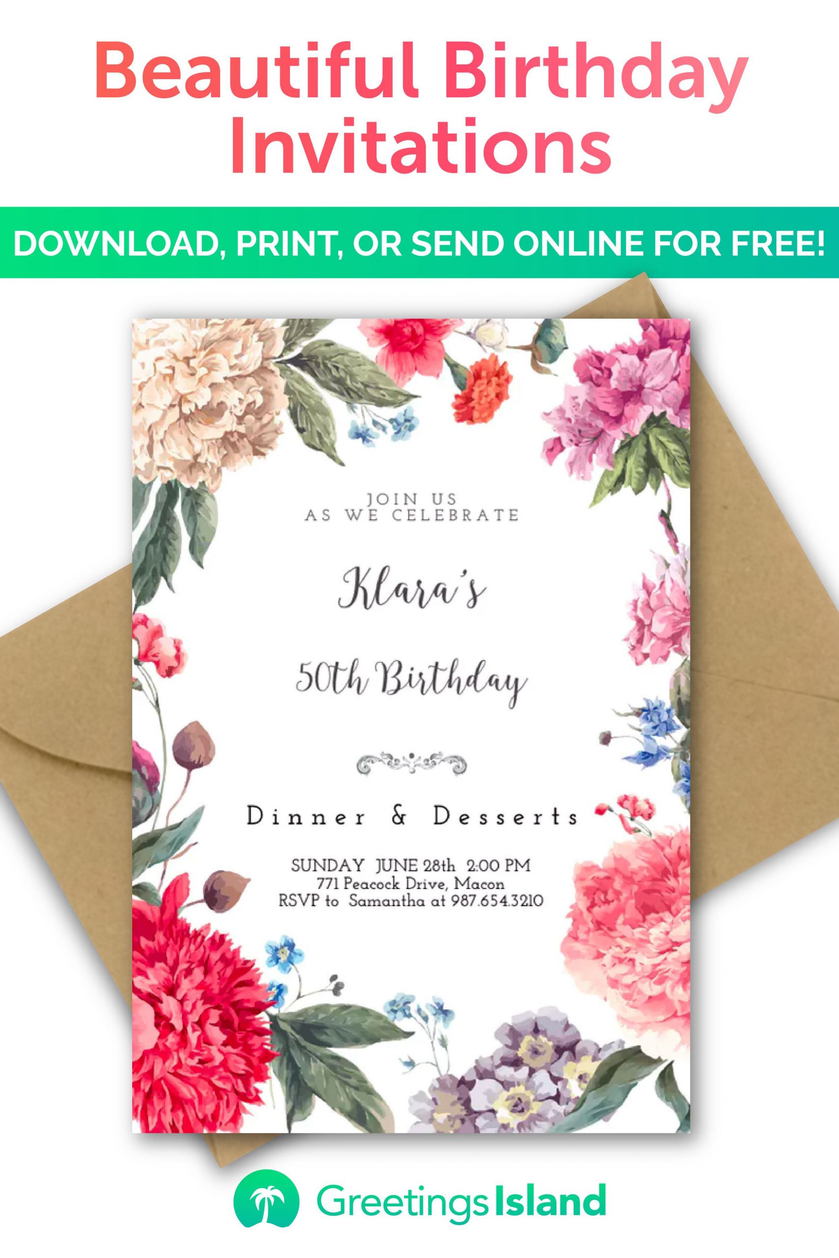 Birthday Invitation Maker Free
 Create your own birthday invitation in minutes Download