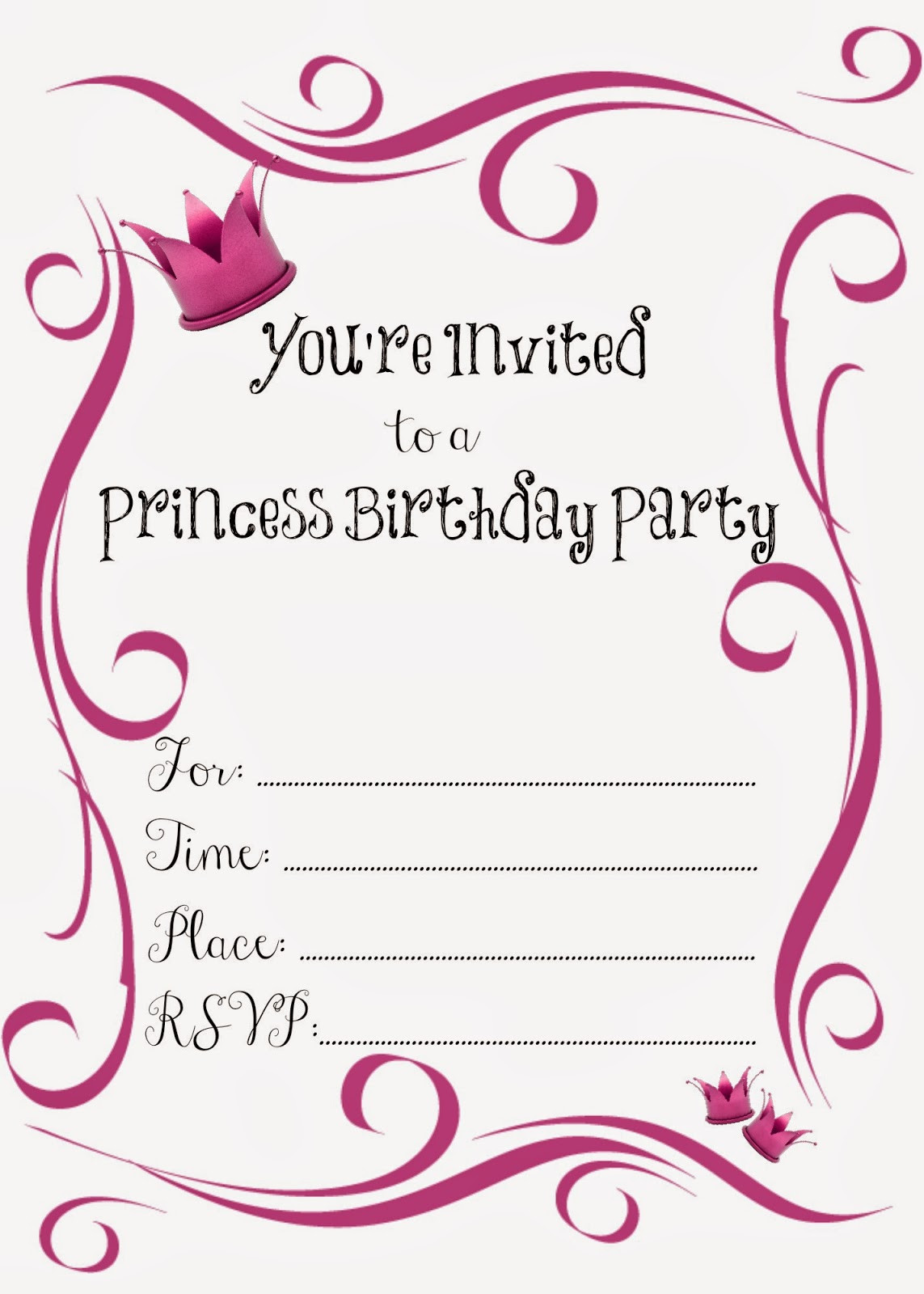 Birthday Invitations For Girl
 Free Birthday Party Invitations for Girl – Bagvania