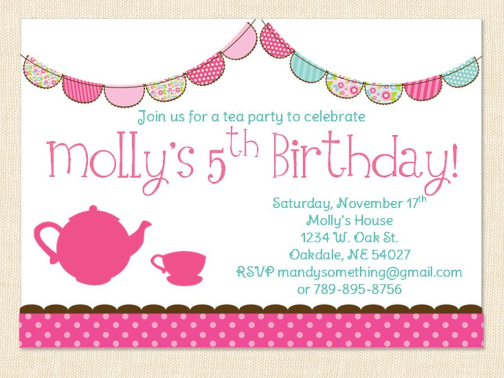 Birthday Invitations For Girl
 40th Birthday Ideas Little Girl Birthday Invitation