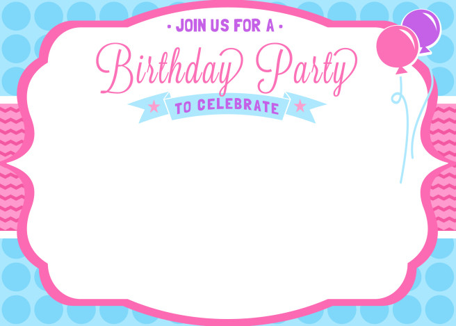Birthday Invitations For Girl
 Free Girls Birthday Invitation Printables
