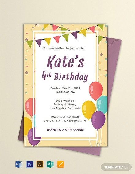 Birthday Invitations Samples
 44 FREE Birthday Invitation Templates Word