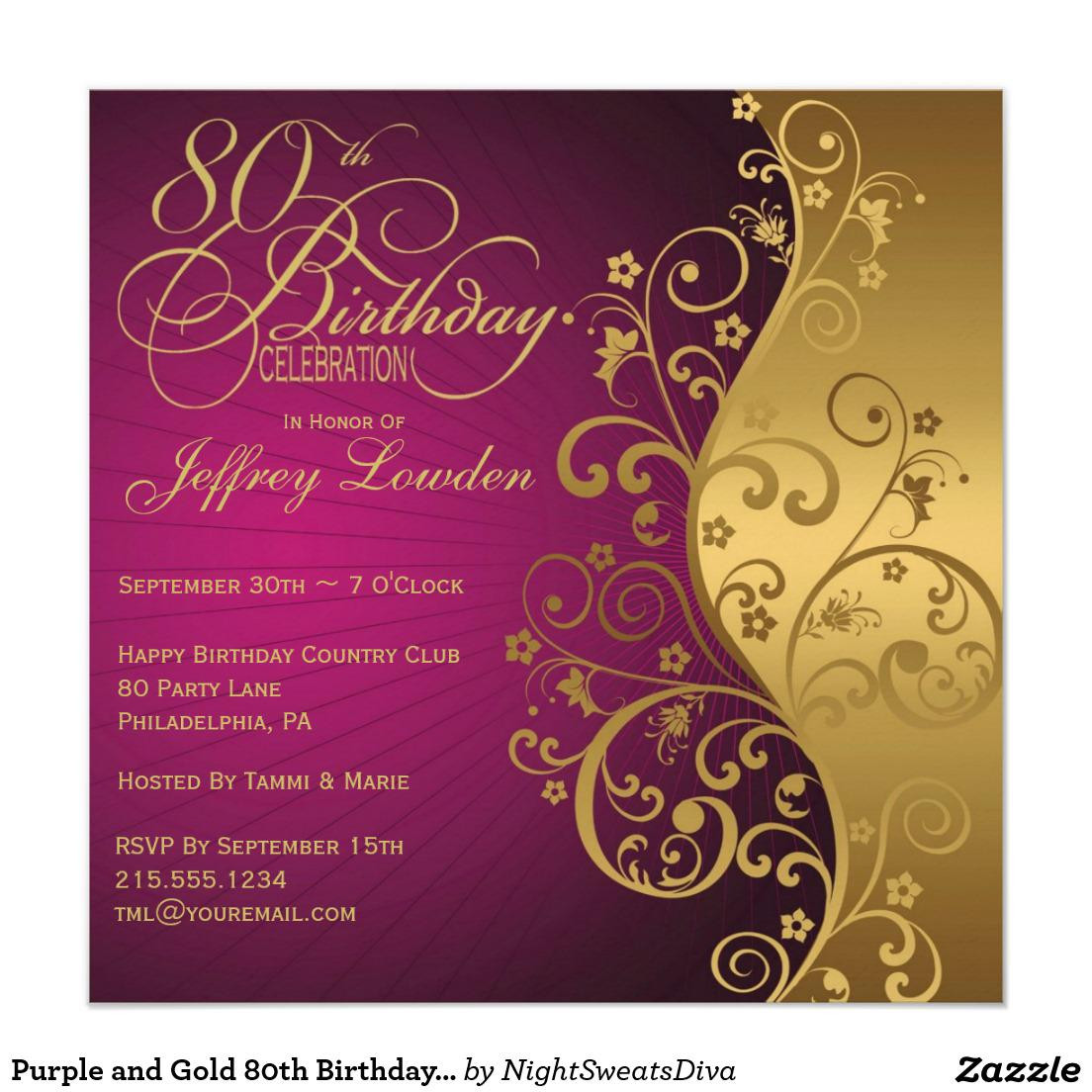 Birthday Invitations Samples
 15 Sample 80th birthday invitations Templates Ideas