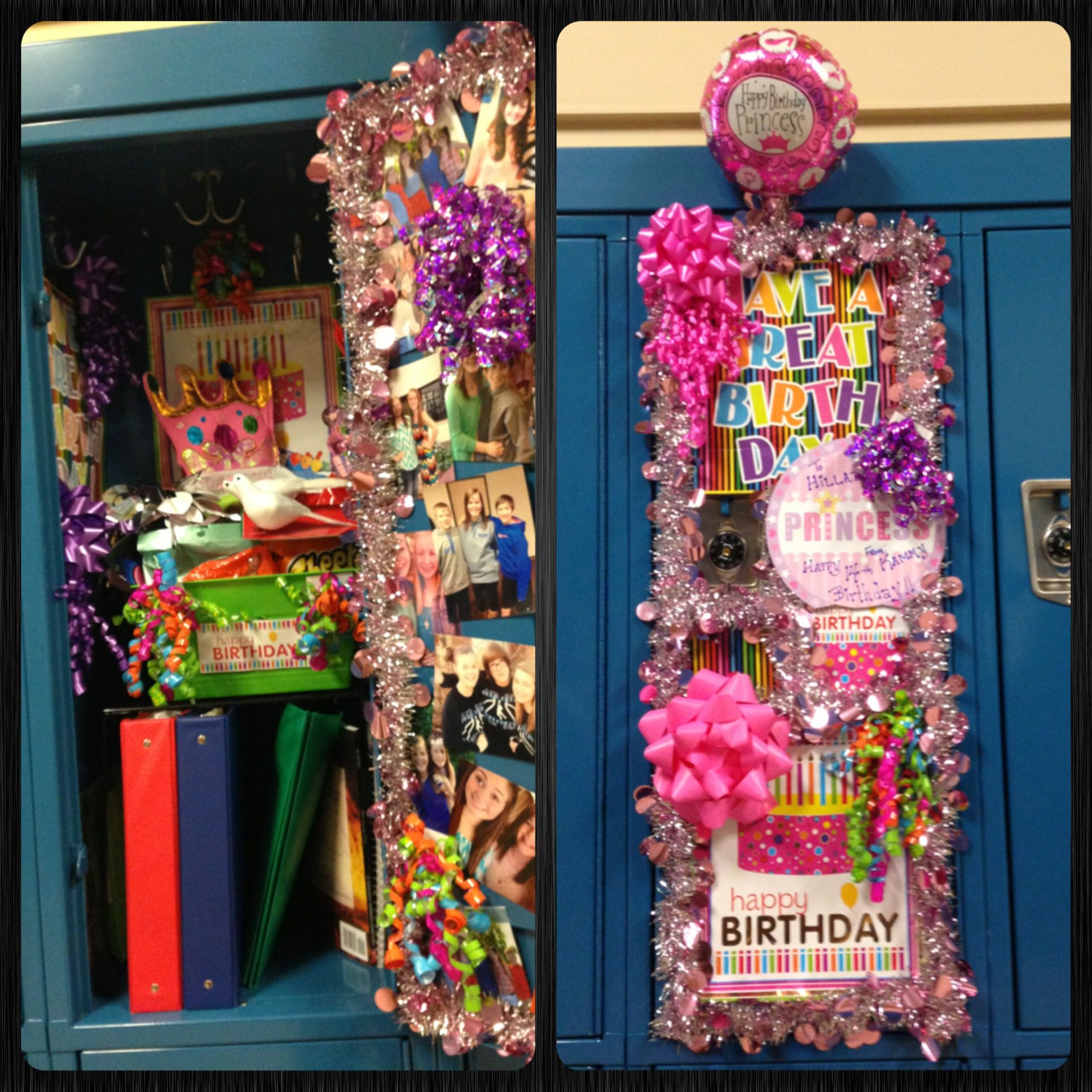 Birthday Locker Decorations
 Girl Birthday locker Birthday locker School birthday