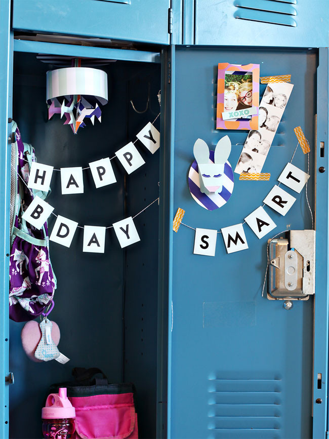 Birthday Locker Decorations
 Mod for School Printable Locker Decorations by Smallful