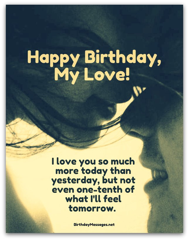 Birthday Love Wishes
 Romantic Birthday Wishes Birthday Messages for Lovers